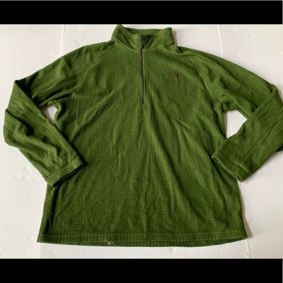 The North Face Other - The North Face 1/4 Zip Textured Green Fleece
